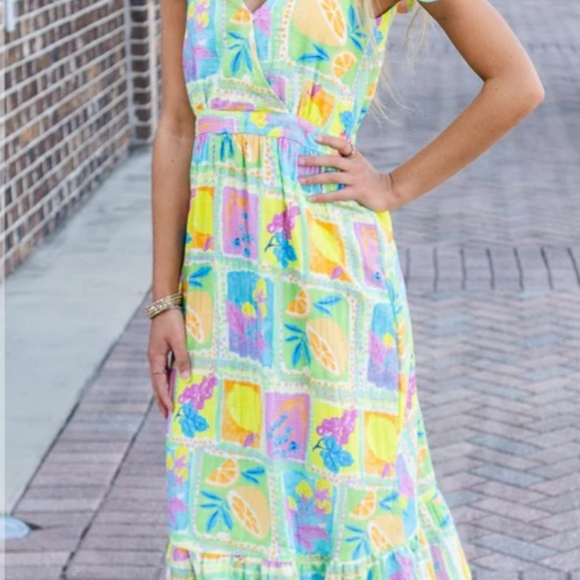 Sadie & Sage Mimosa Shoulder Tie Maxi Dress XS - Picture 11 of 12
